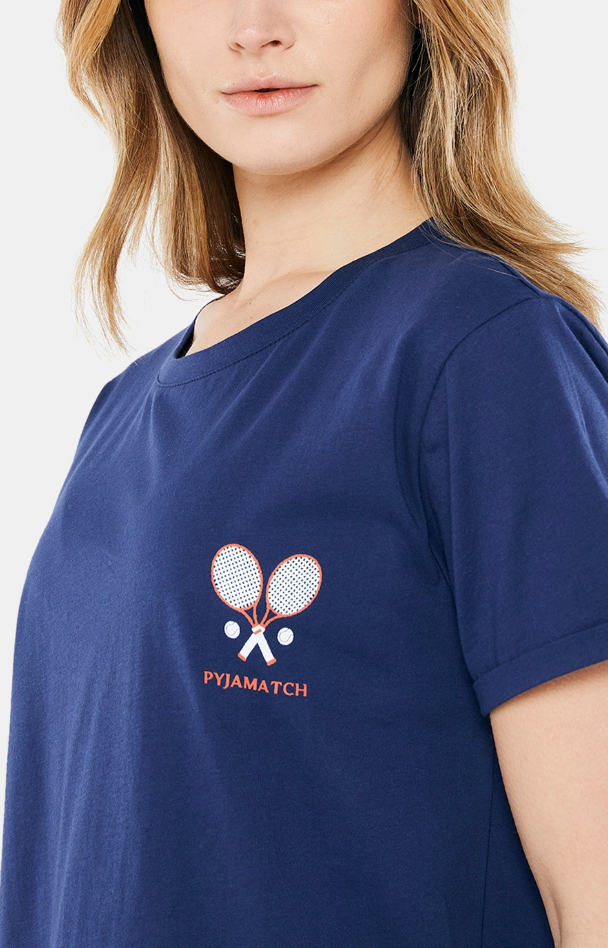 Pyjashort Femme Roland Garros Blanc et Ivoire 2