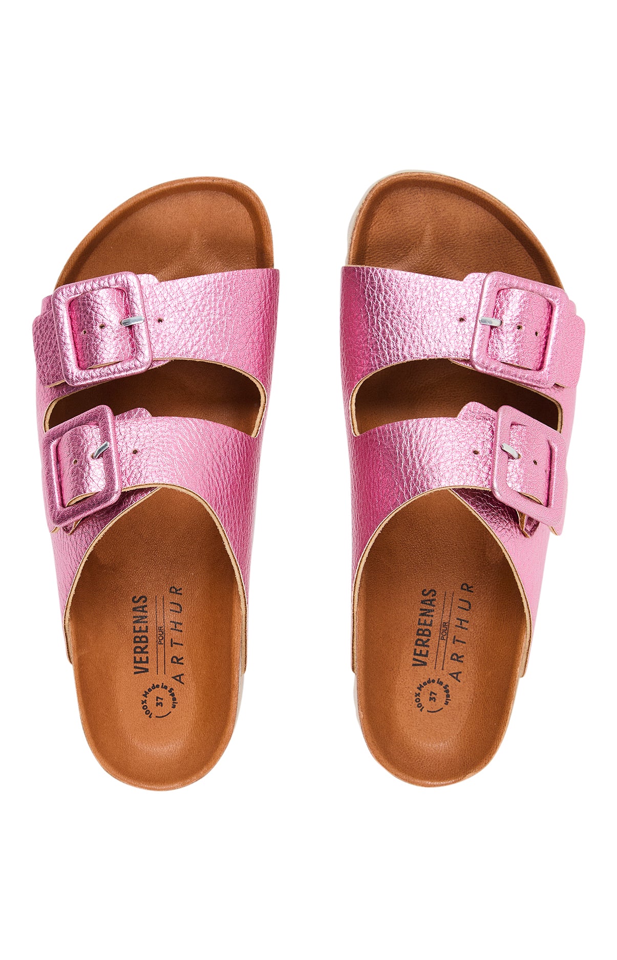 Sandales à boucles rose femme 2