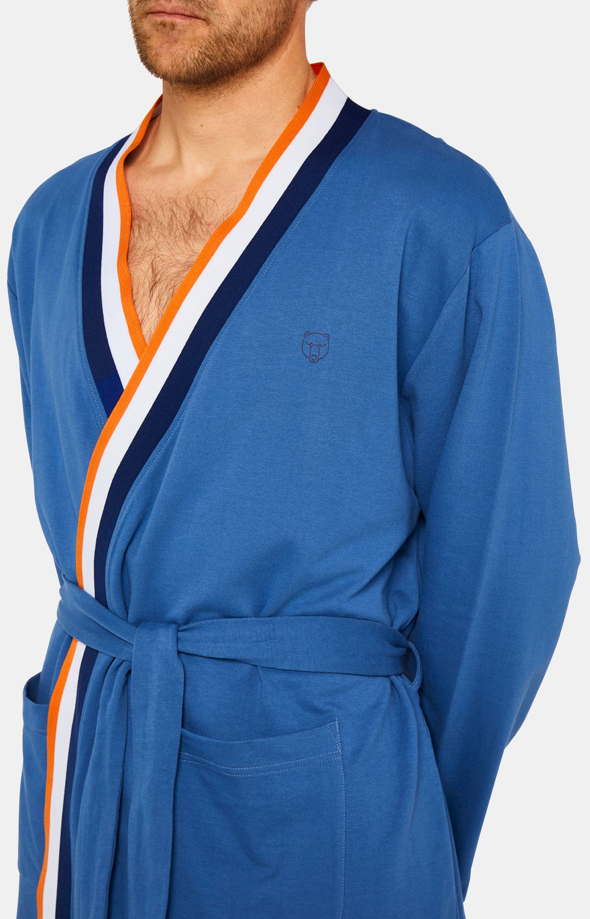Robe de chambre Homme Coton Bleu 2