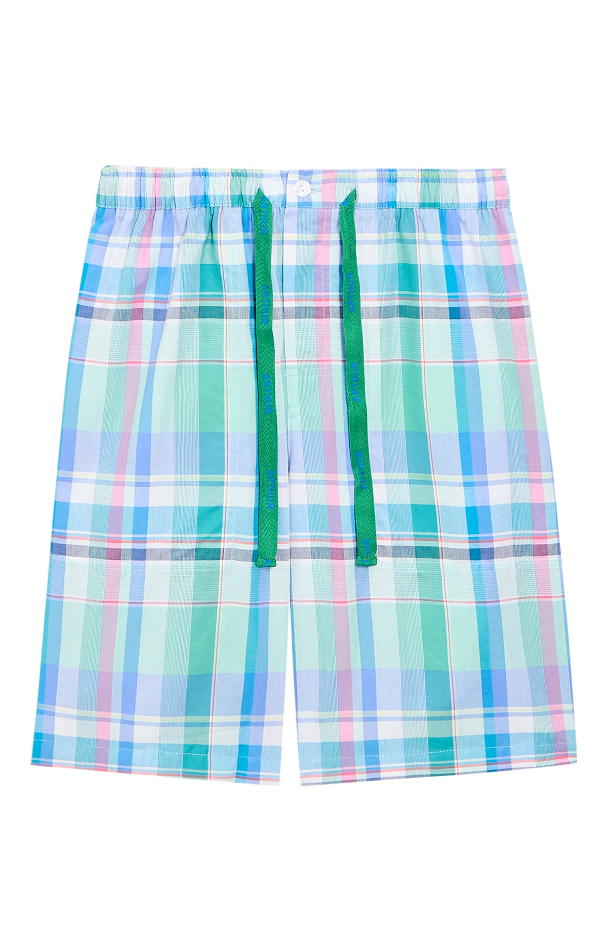 Short Homme Carreaux Bleu et Vert 7