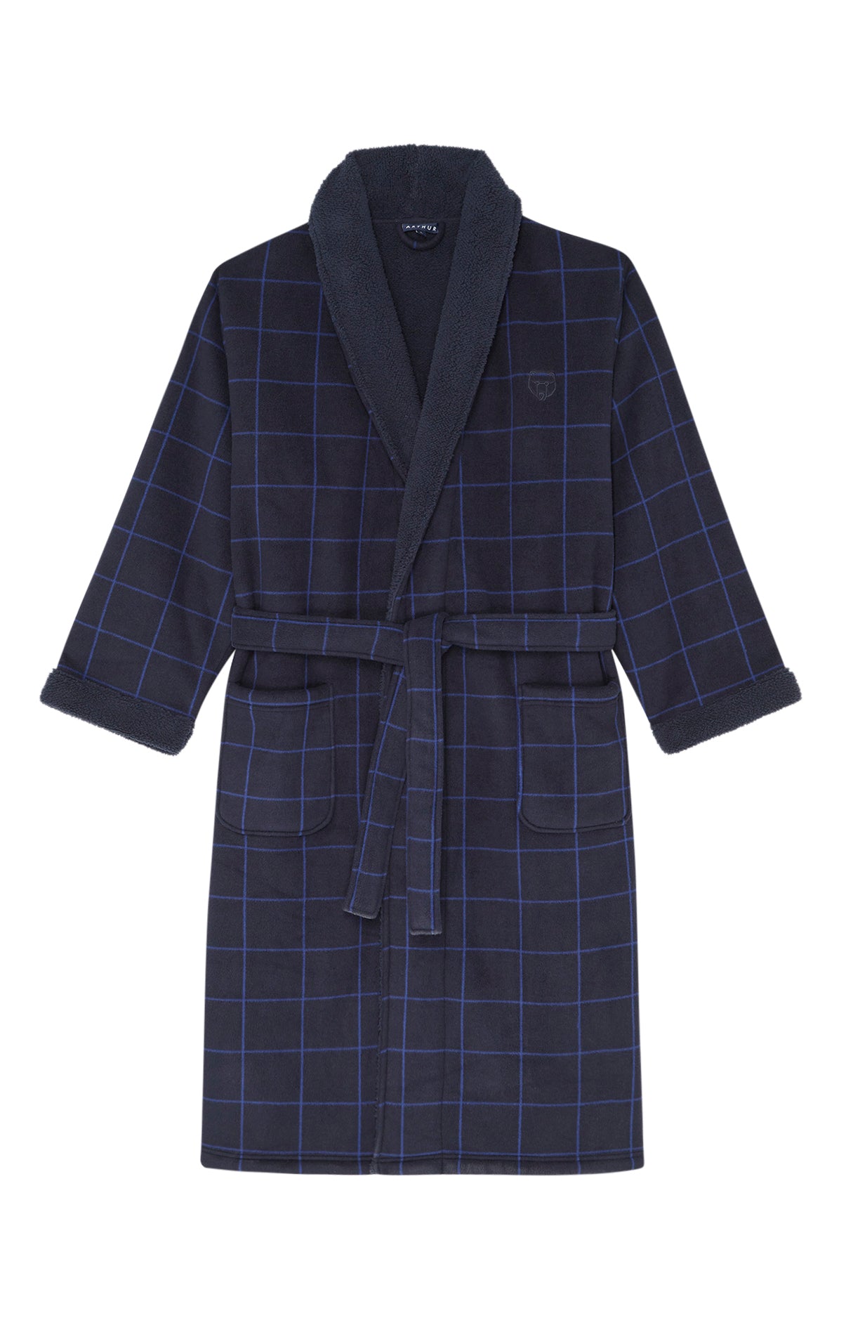Robe de Chambre Homme polaire Windsor Marine 3