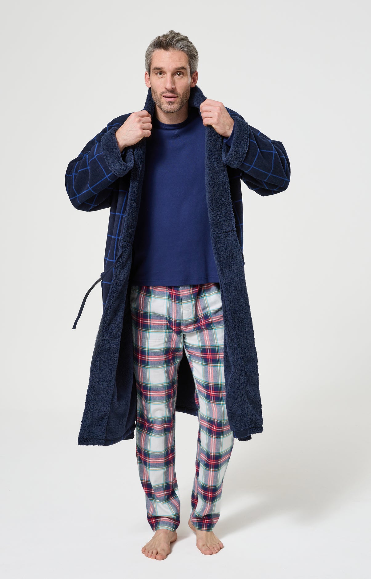 Robe de Chambre Homme polaire Windsor Marine 4