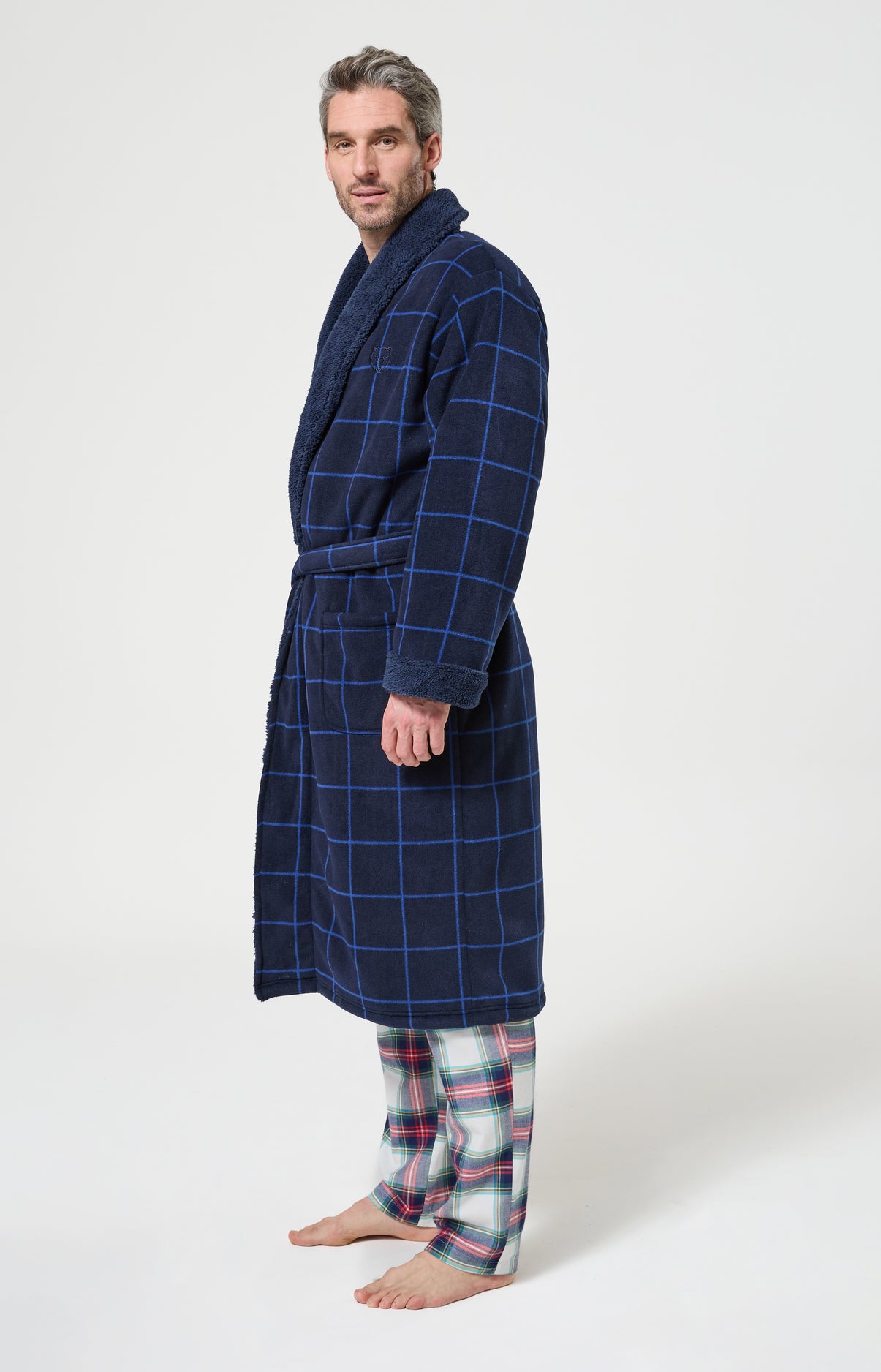 Robe de Chambre Homme polaire Windsor Marine 5