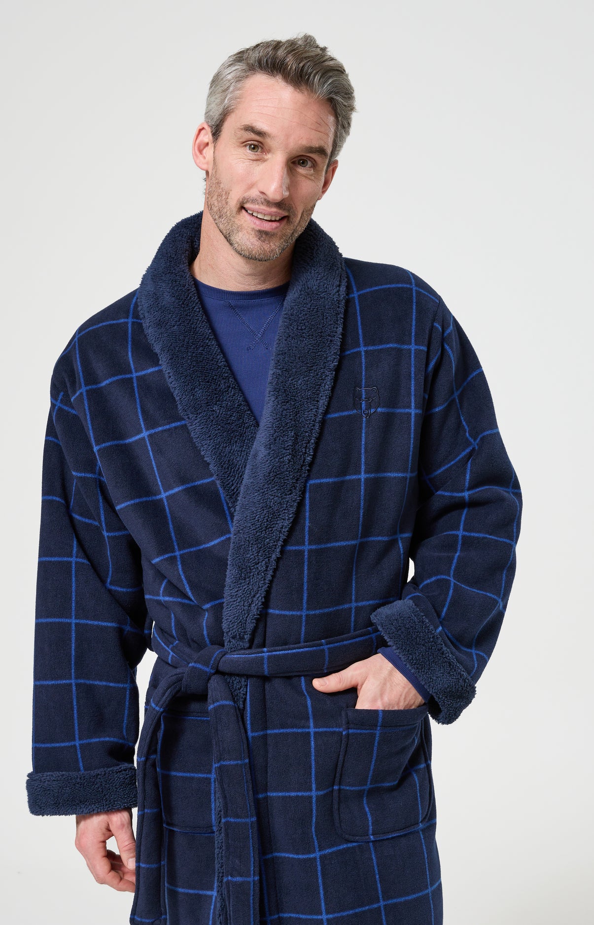 Robe de Chambre Homme polaire Windsor Marine 2