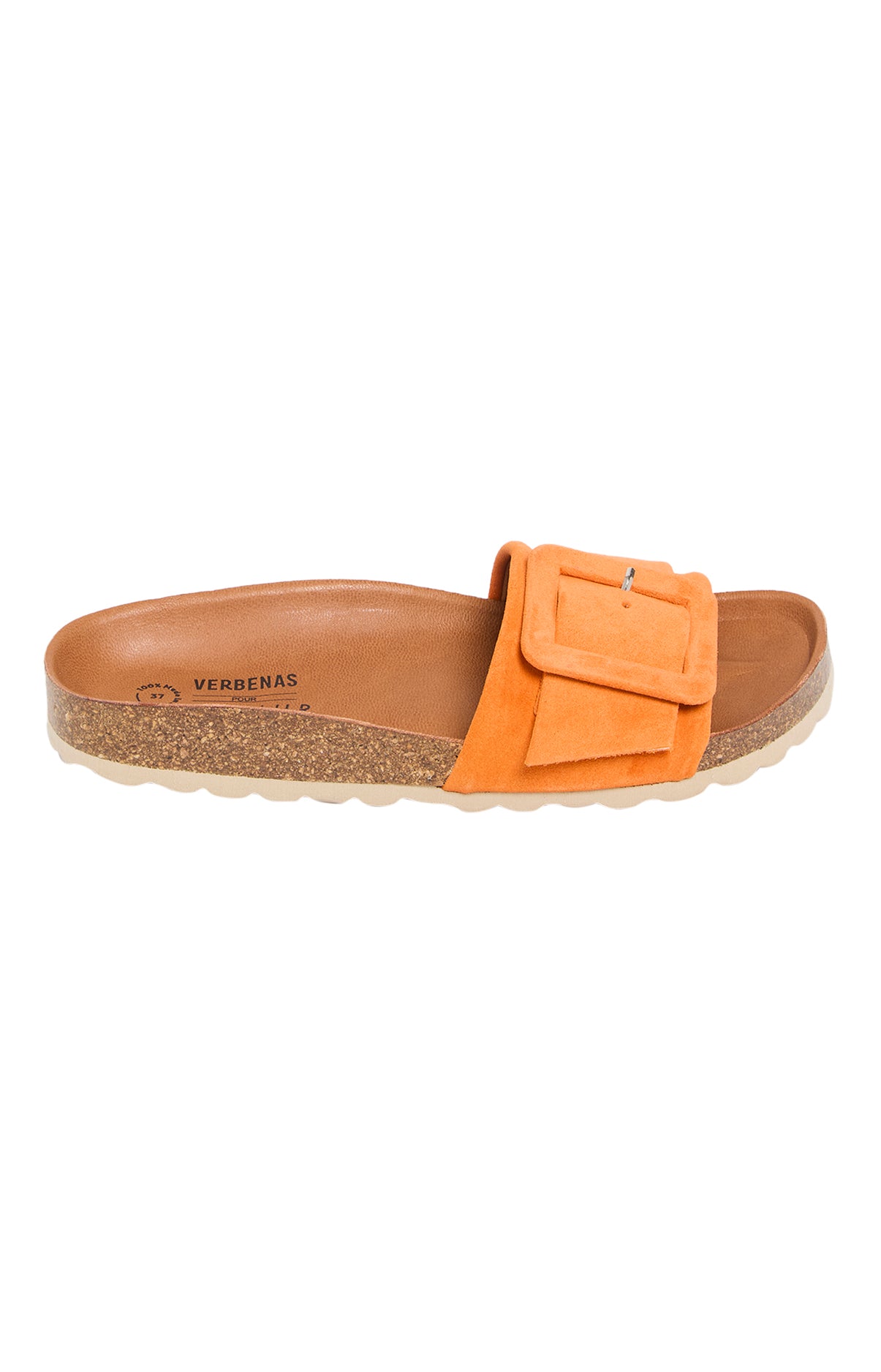 Sandales à boucle orange femme 3