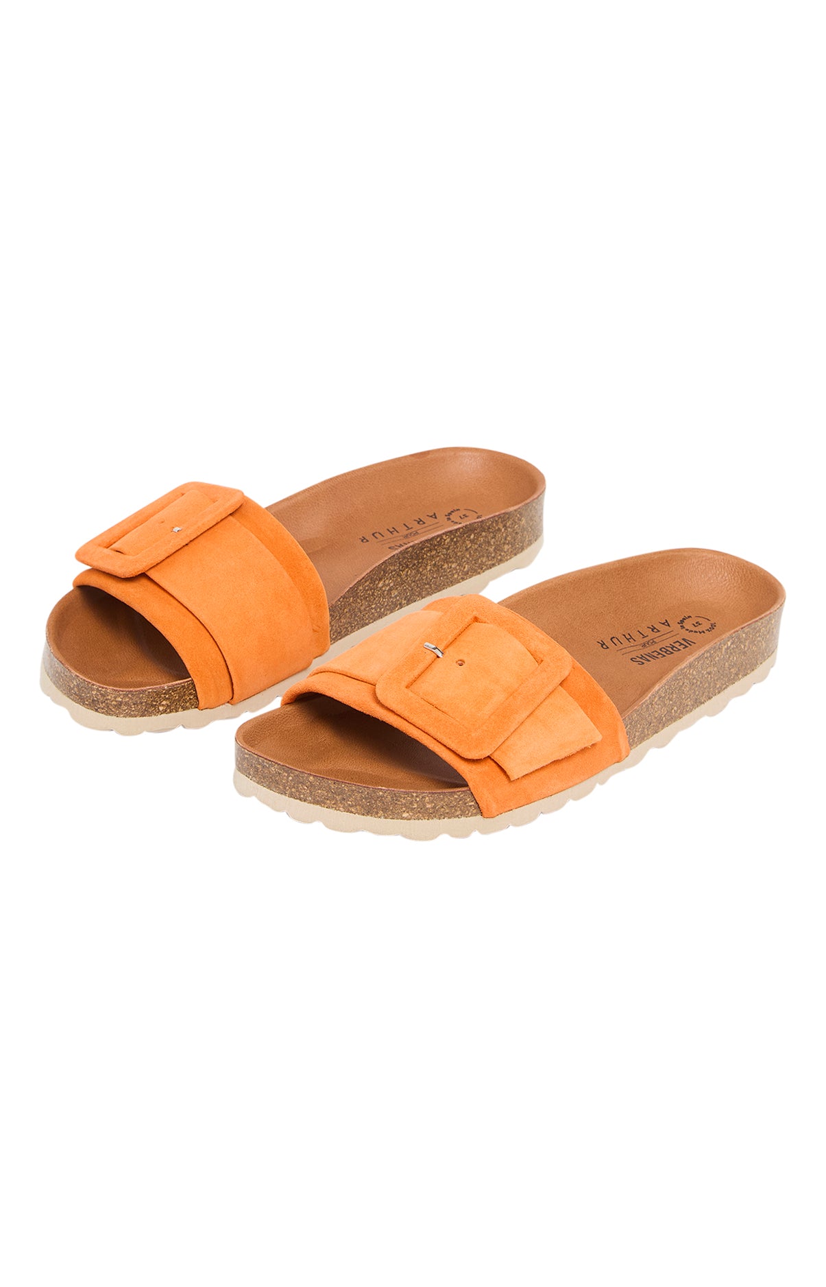 Sandales à boucle orange femme 1