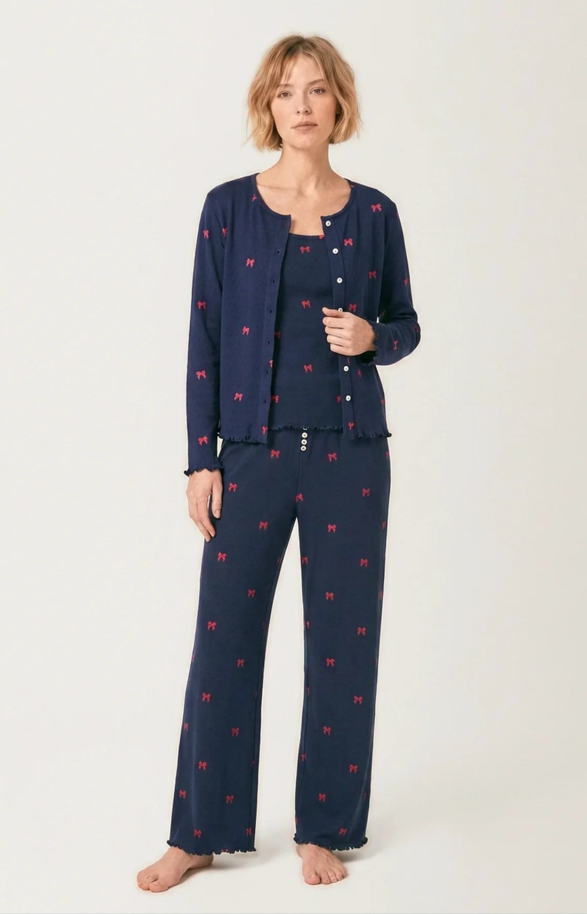 Set pyjama en pointelle de coton - Rosie