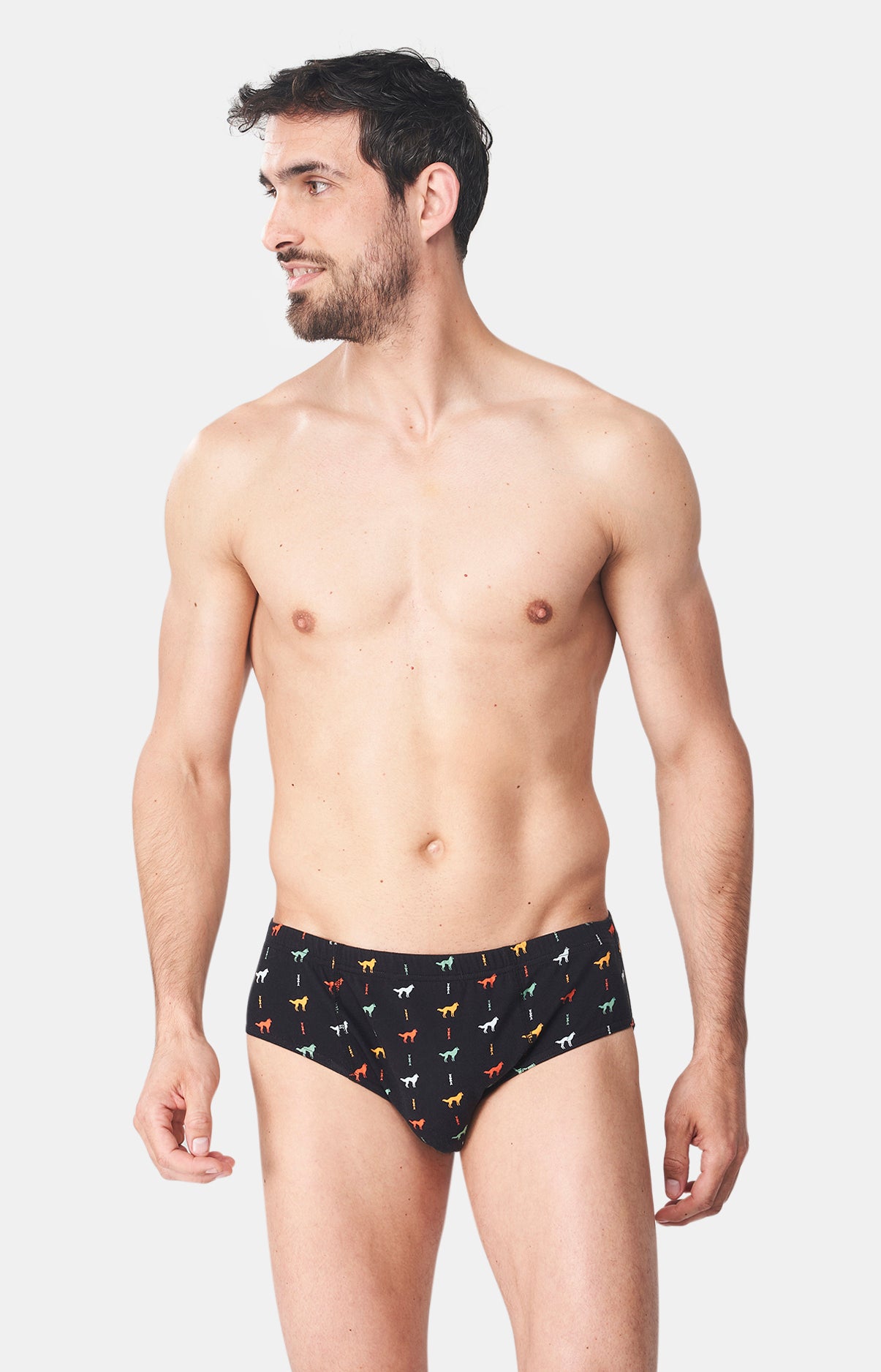 Slip Homme Jeune loup Noir 1