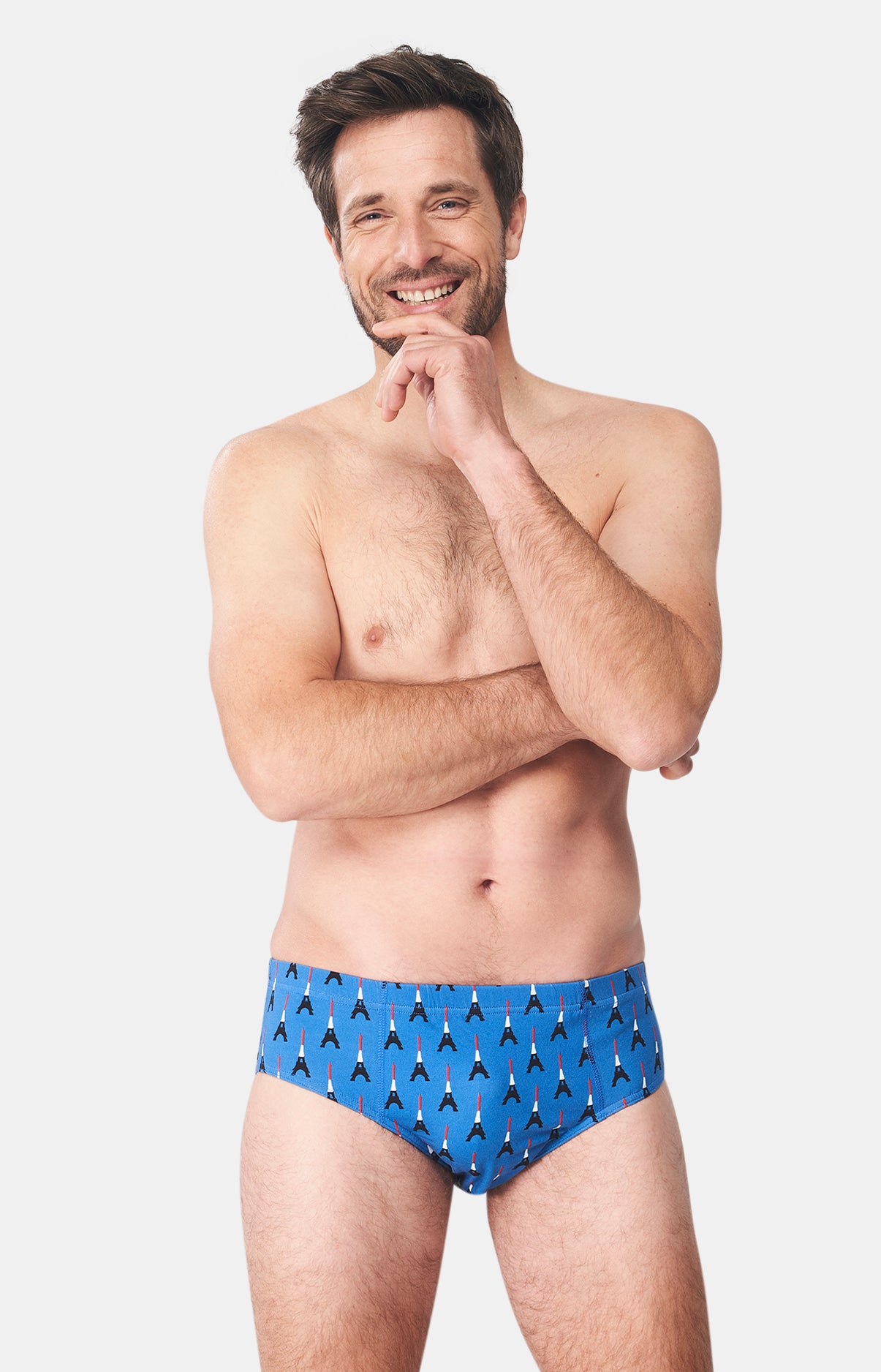 Slip Homme Tour Eiffel Bleu 1