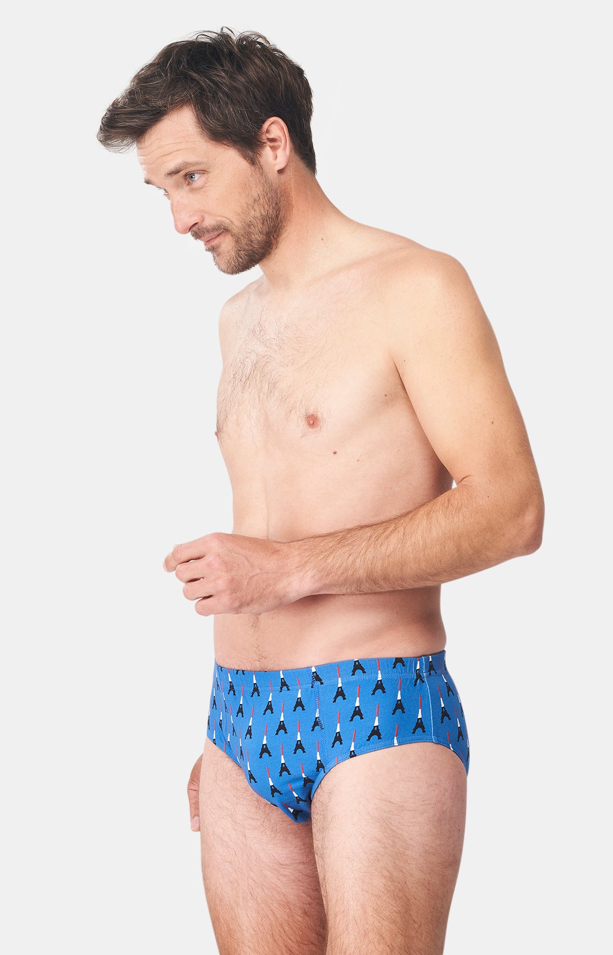 Slip Homme Tour Eiffel Bleu 4