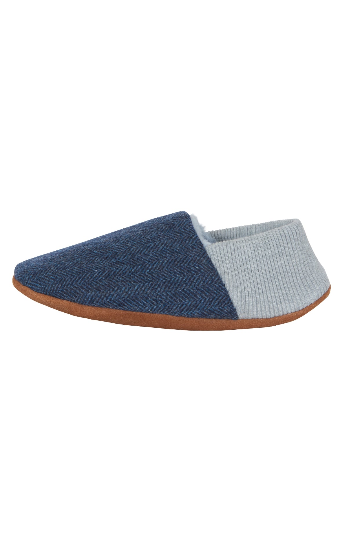 Chaussons Homme Cupro et Laine Bleu 2