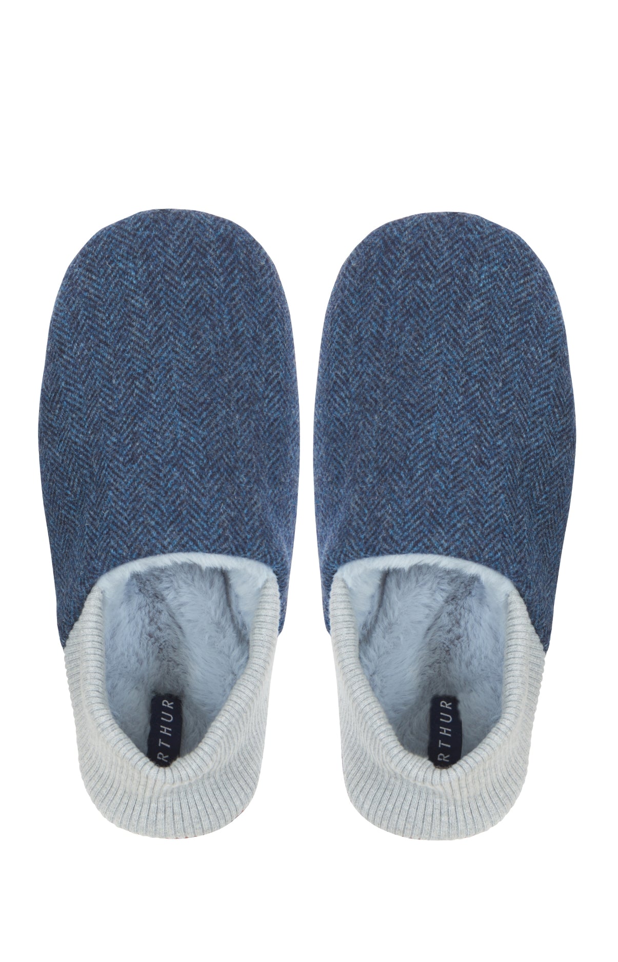 Chaussons Homme Cupro et Laine Bleu 3