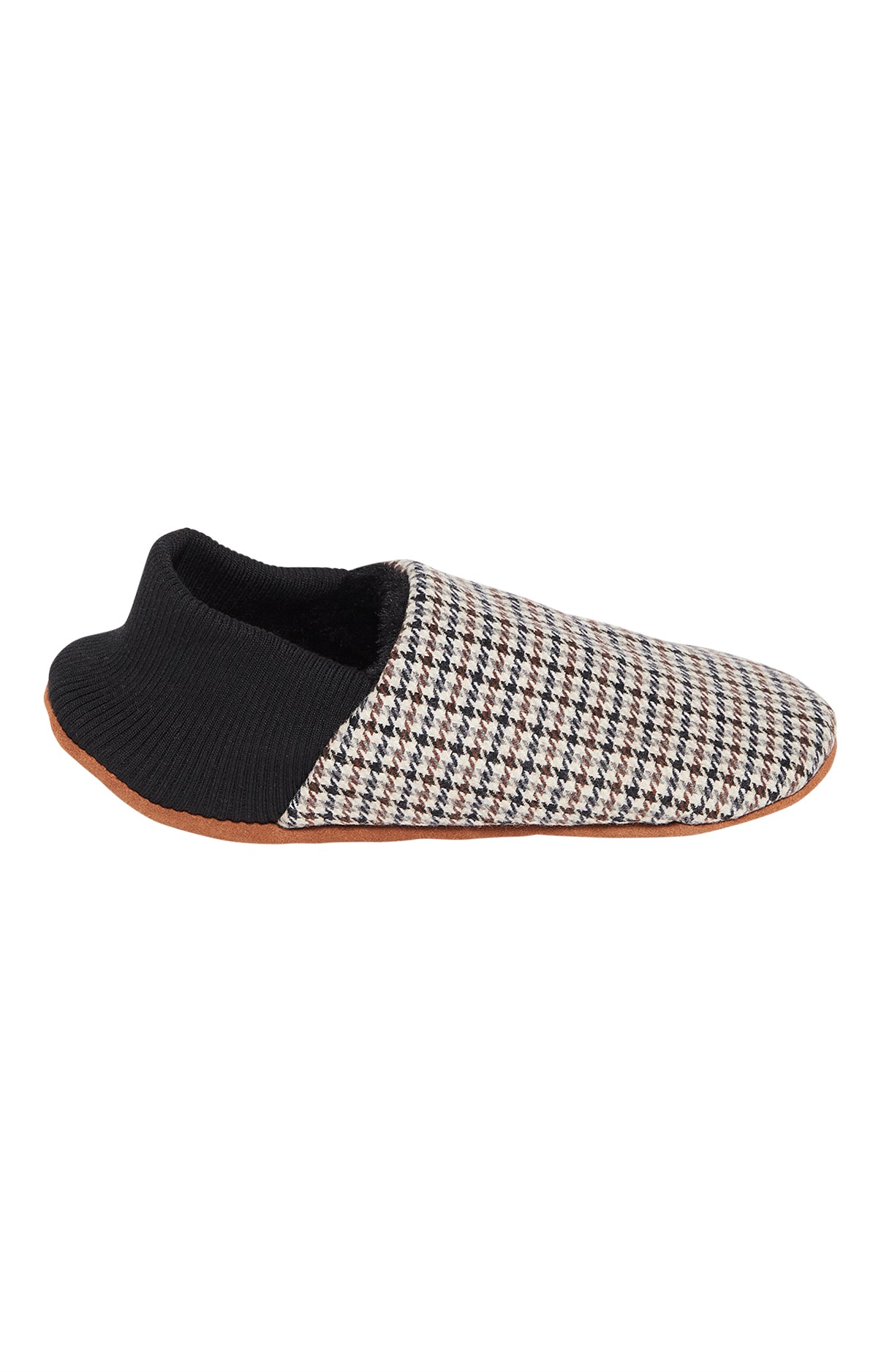Chaussons Homme cuir et laine Carreaux Gris 3