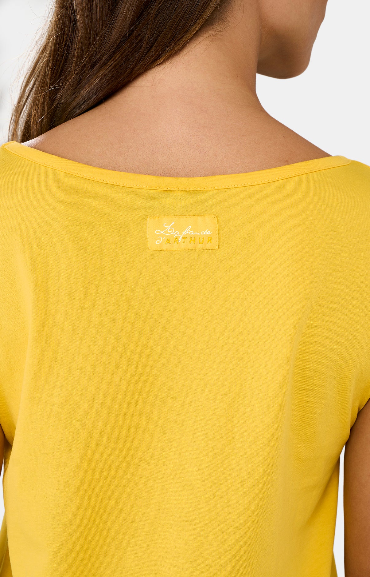Pyjashort Femme Cléopâtre Jaune et Blanc et Ivoire 8