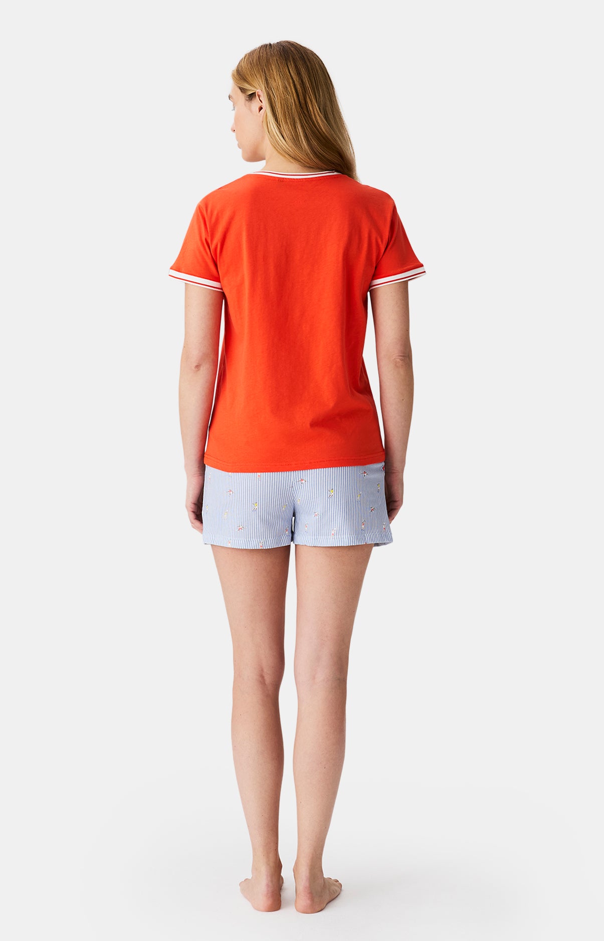 Pyjashort Roland Garros tennis orange femme 6