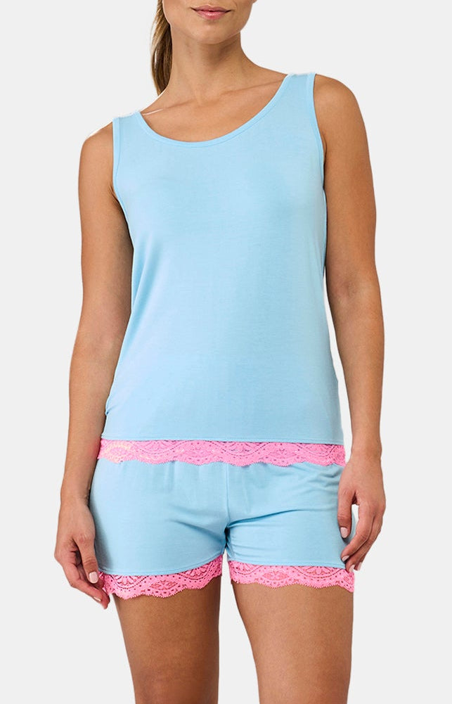 Débardeur Femme Turquoise Bleu 1