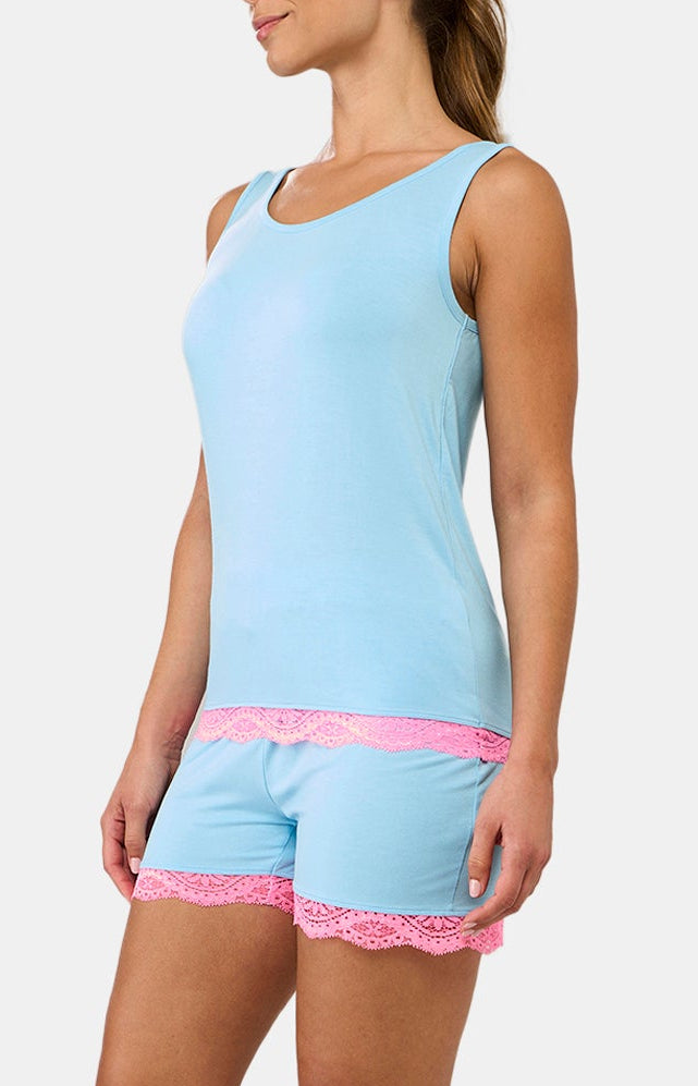 Débardeur Femme Turquoise Bleu 4