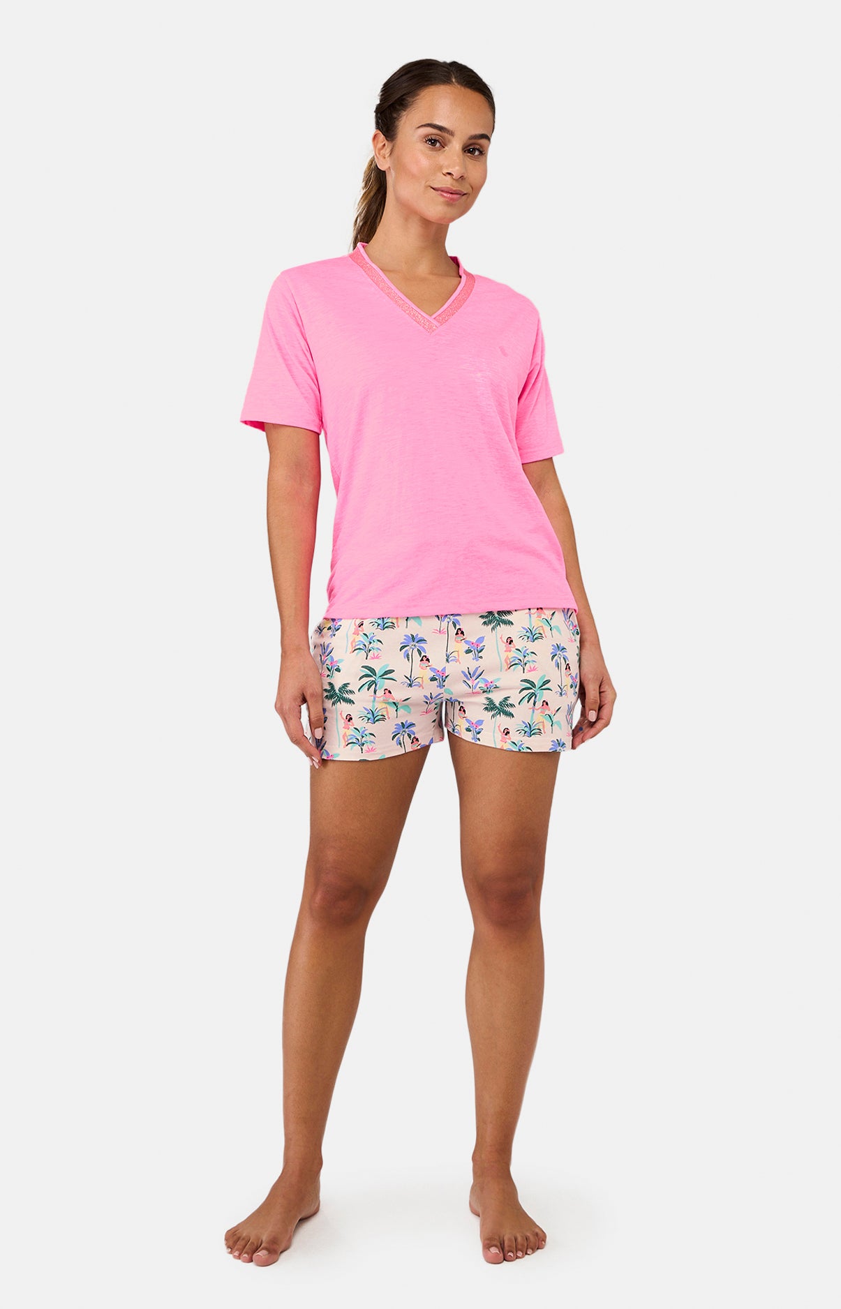 Tee-shirt Femme fluo Rose 5