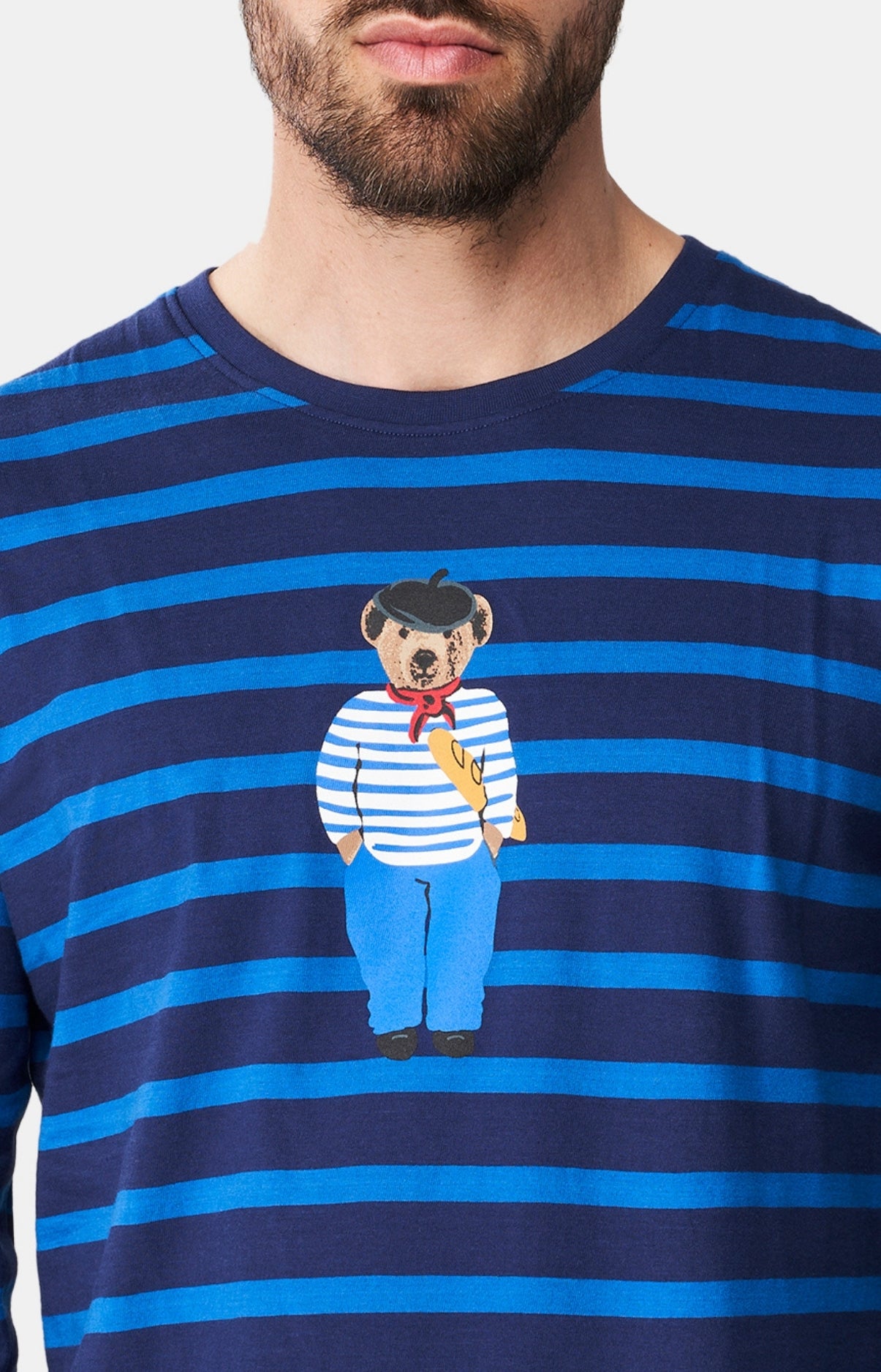 Pyjama long Femme Teddy In Paris Marine 2