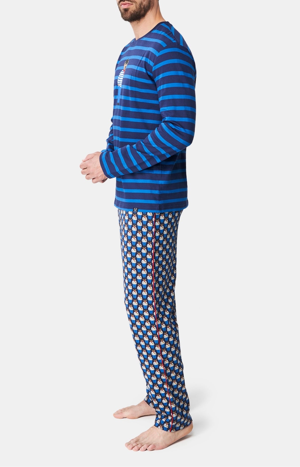 Pyjama long Femme Teddy In Paris Marine 4