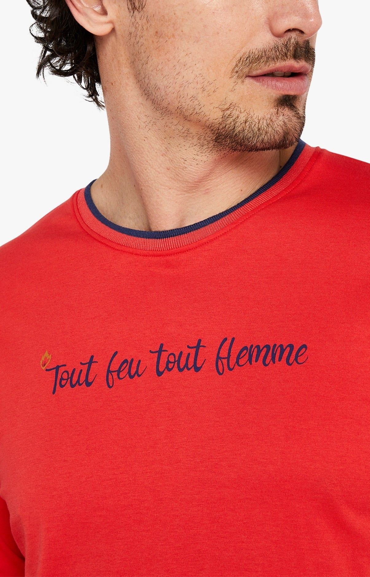 Pyjama long Homme On Fire Marine 2