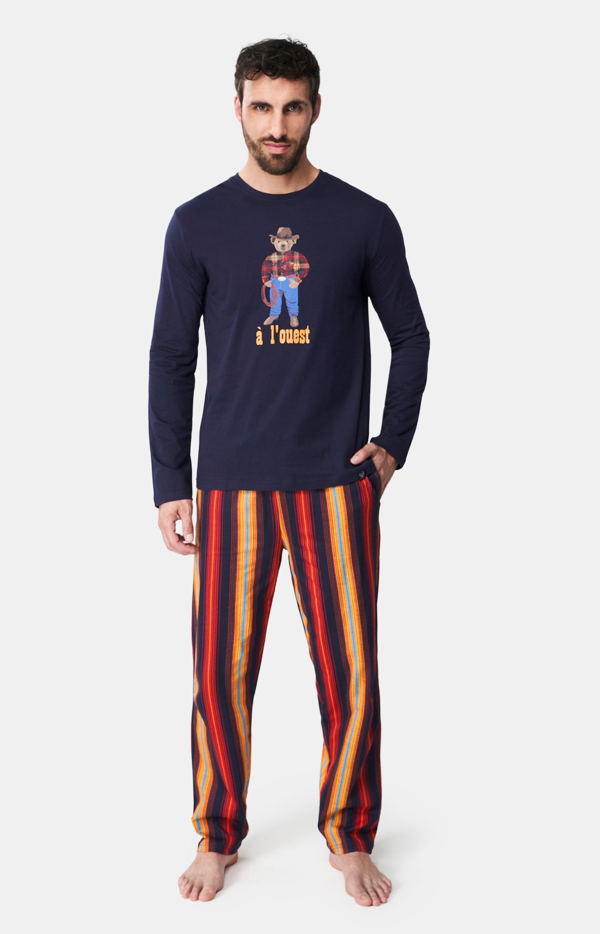Pyjama Noël Homme Pyjamas Teddy à L'Ouest - Main Image