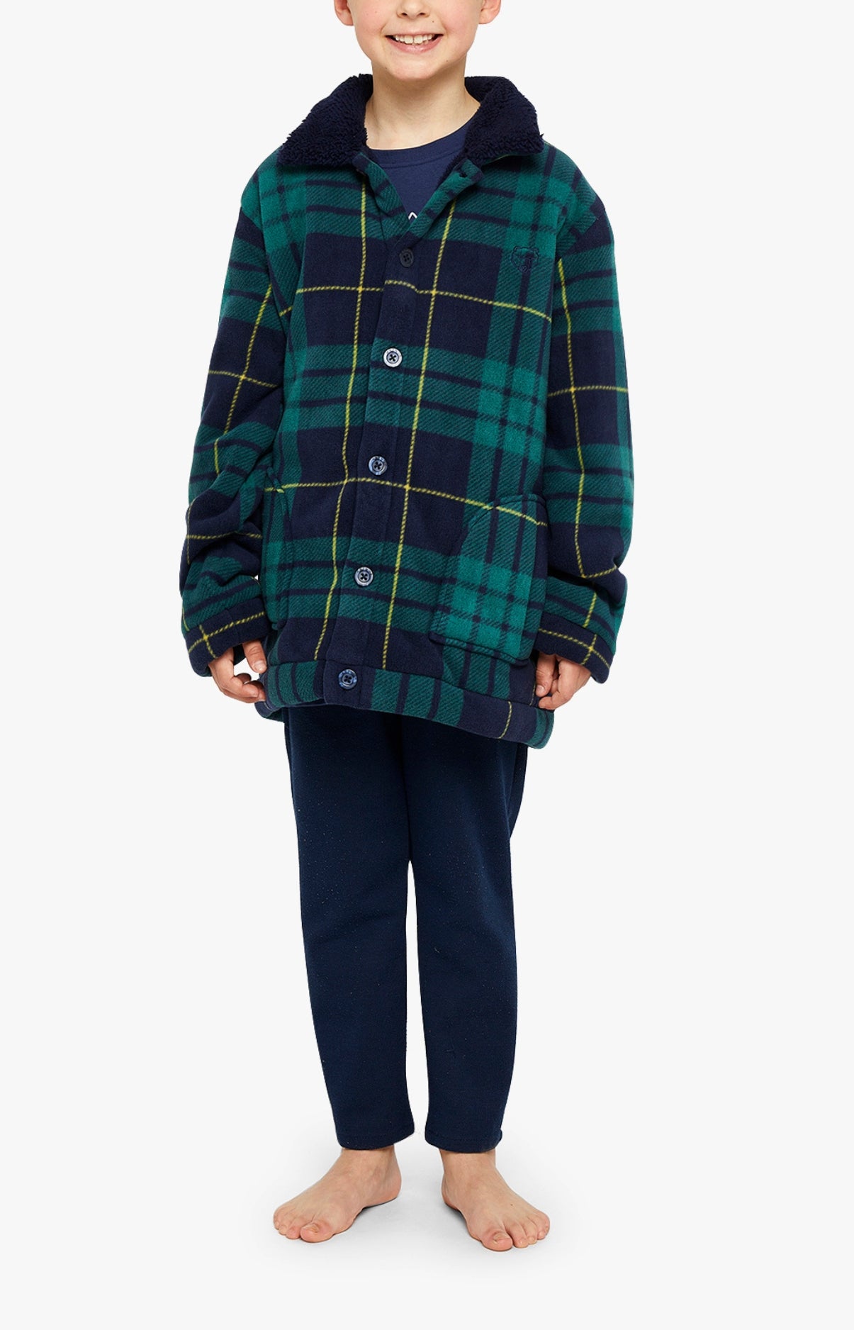 Veste Enfant Ecossais Vert 2