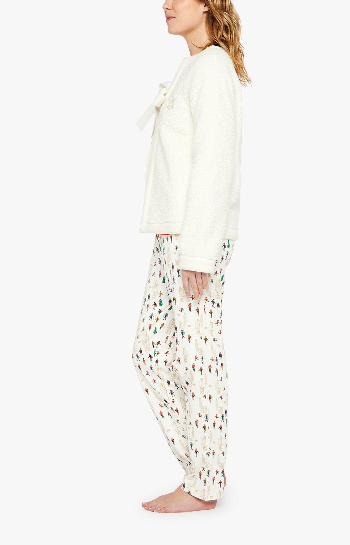 Veste Femme polaire Flocon Blanc et Ivoire 4