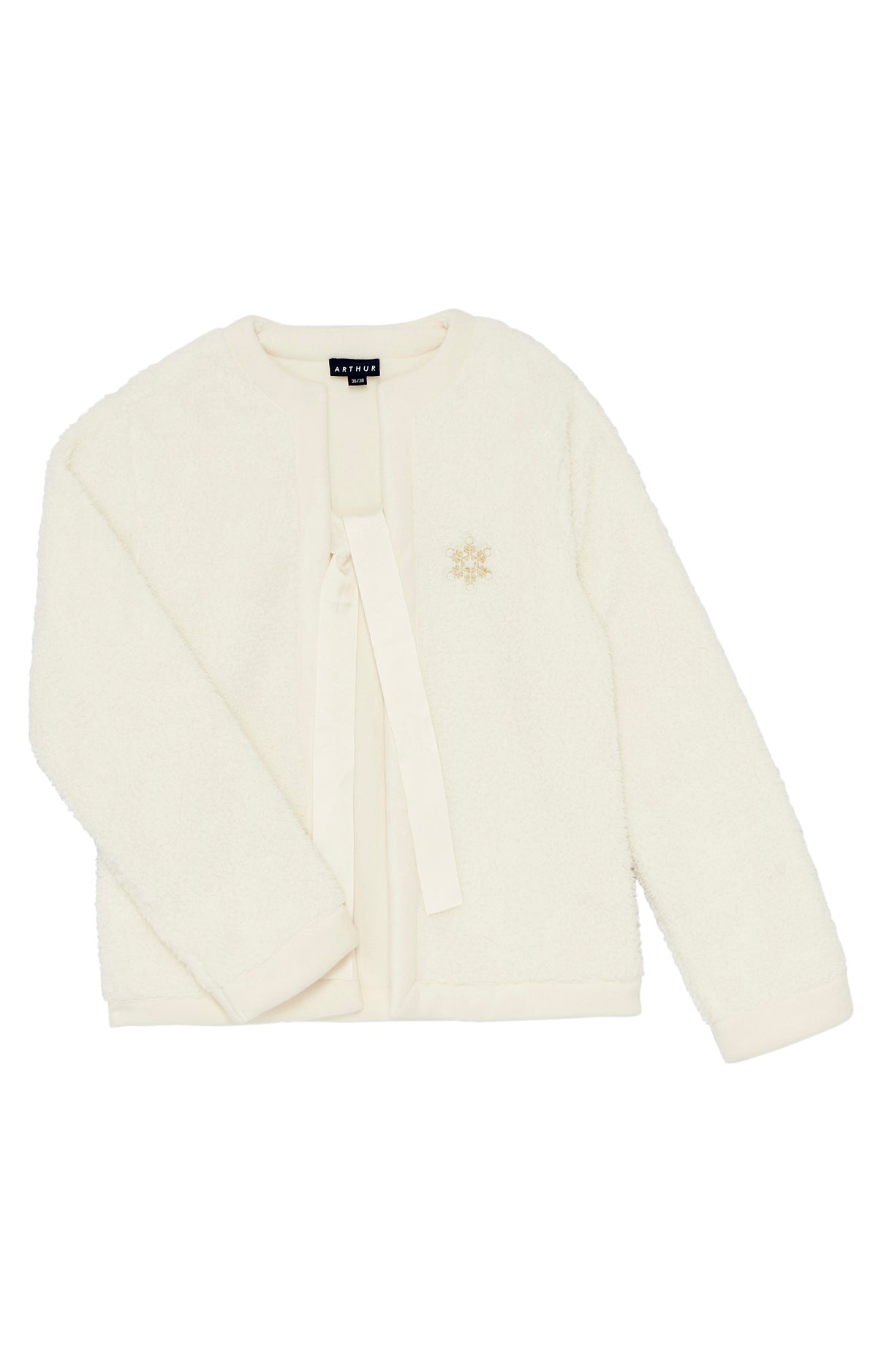 Veste Femme polaire Flocon Blanc et Ivoire 3