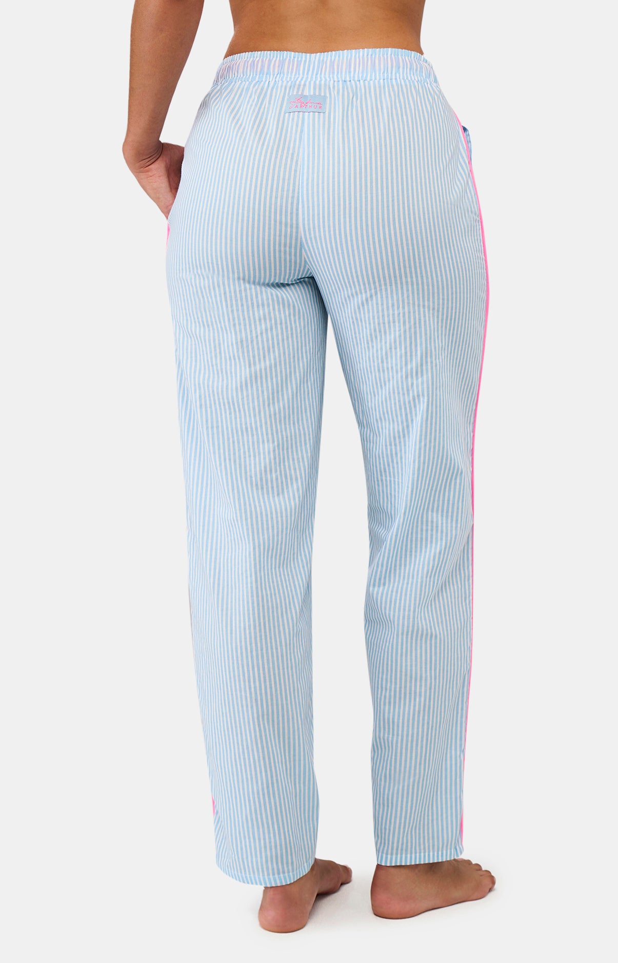 Pantalon Femme Rayure Bleu 7