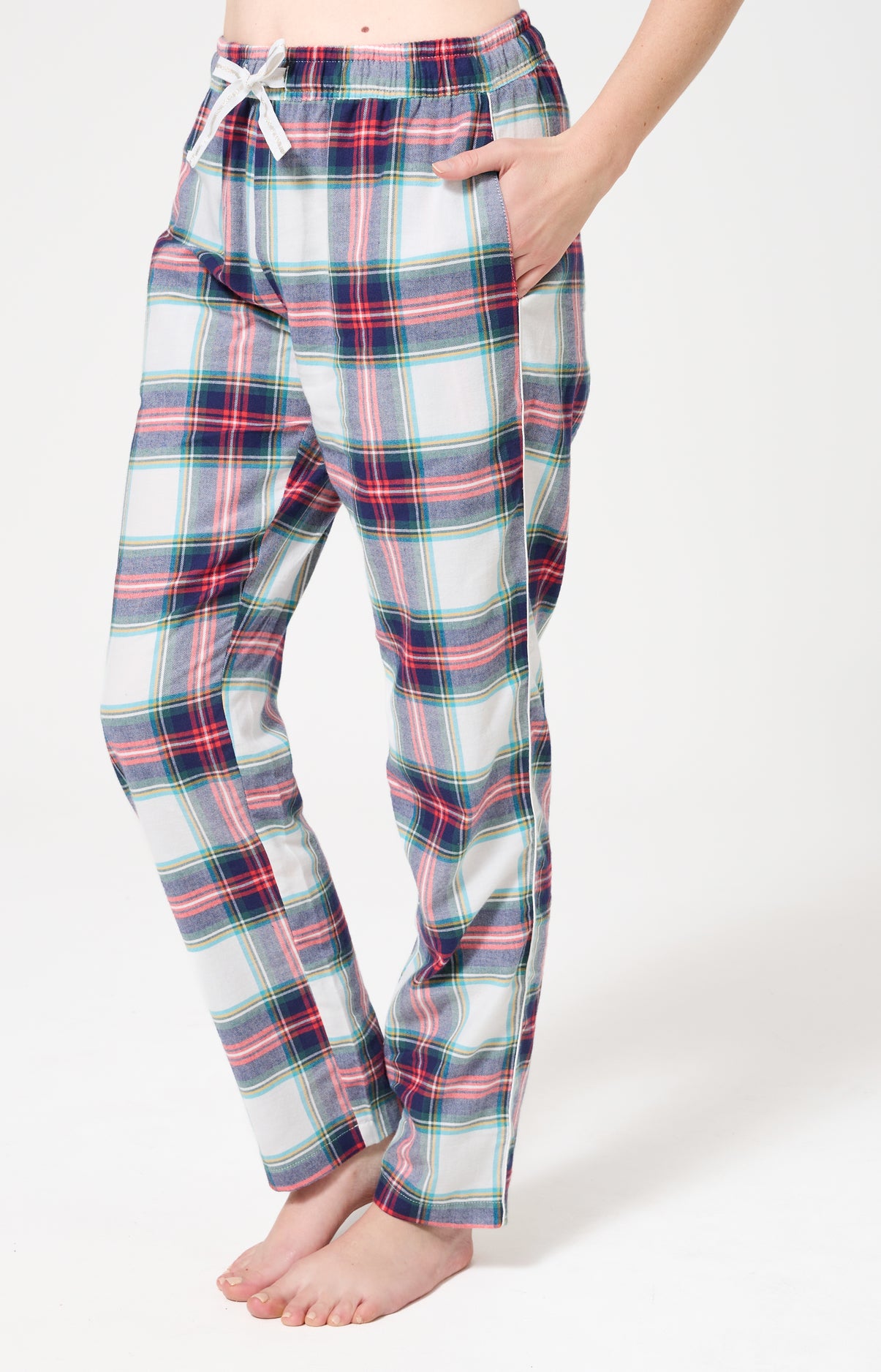 Bas de pyjama pantalon femme tartan chaud 4