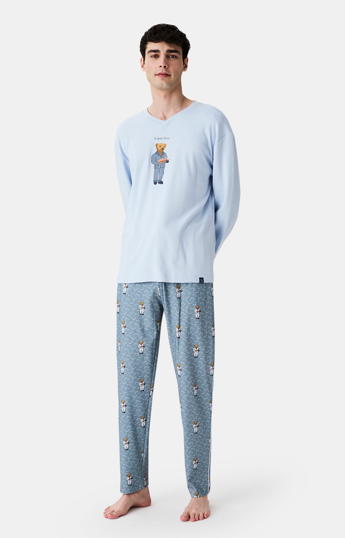Pyjamas Homme Esprit Livre GRIS 1