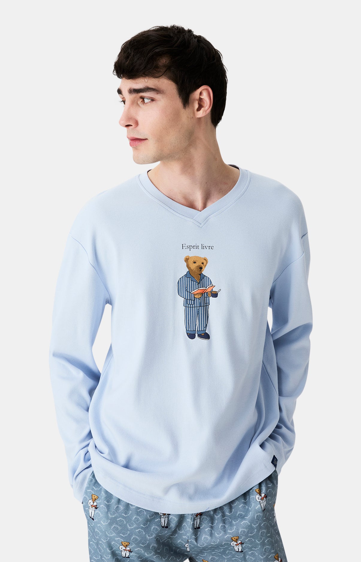 Pyjamas Homme Esprit Livre GRIS 4