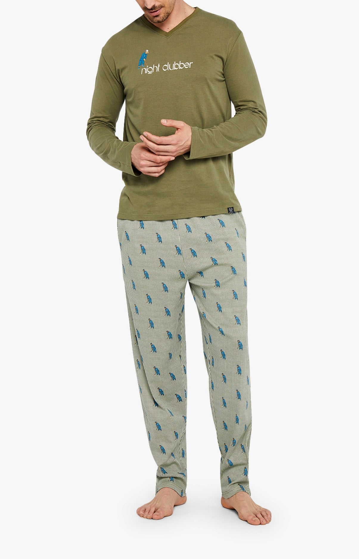 Pyjama long Homme Night Clubber Vert 7