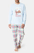 Pyjama long Femme Thé lit ski Blanc et Ivoire 1