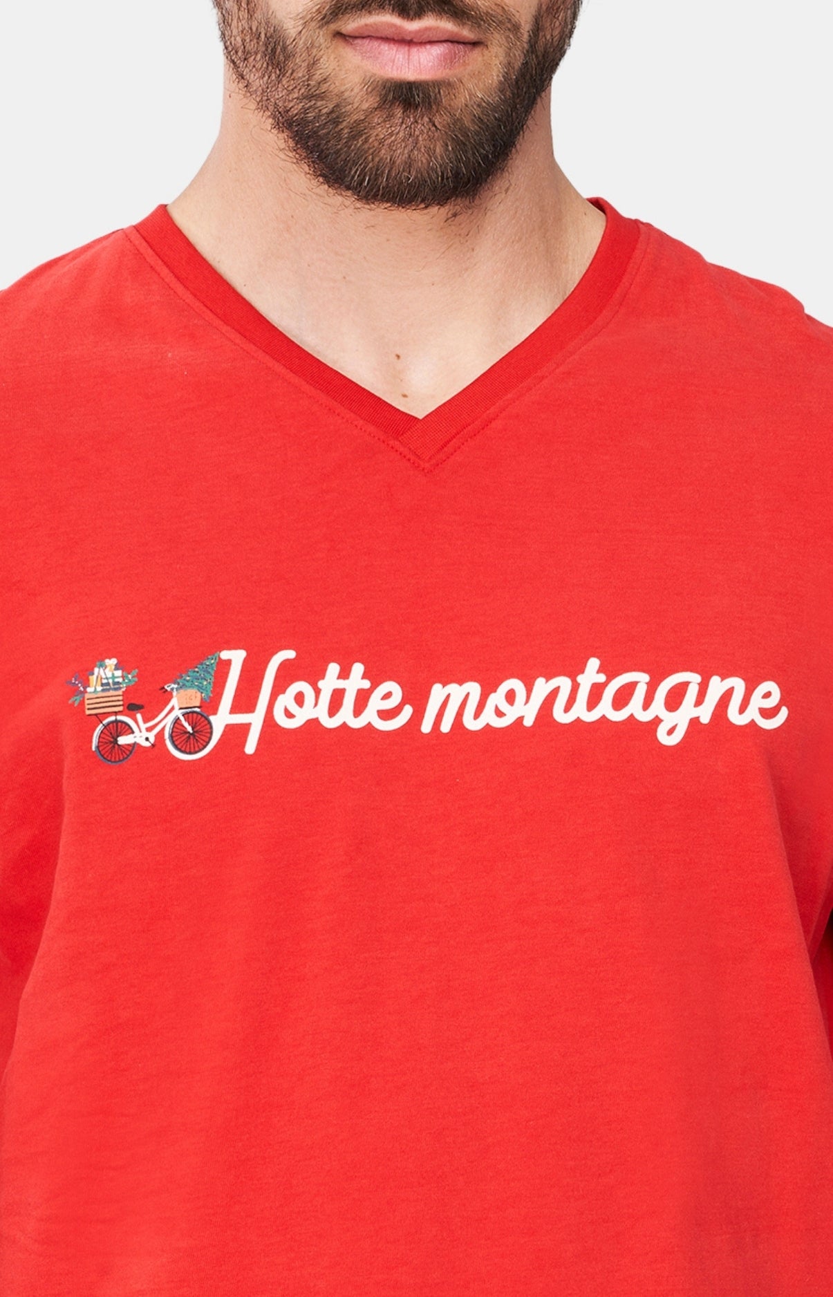 Pyjama long Femme Hotte montagne Blanc et Ivoire 2