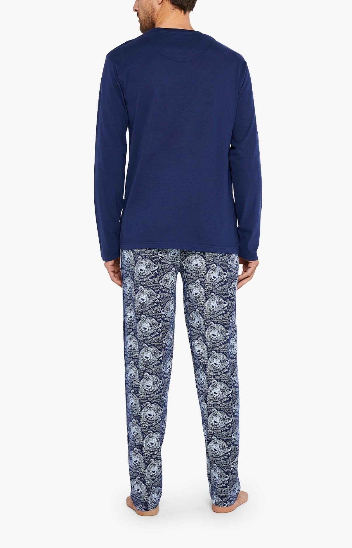 Pyjama long Homme Ours Marine 4