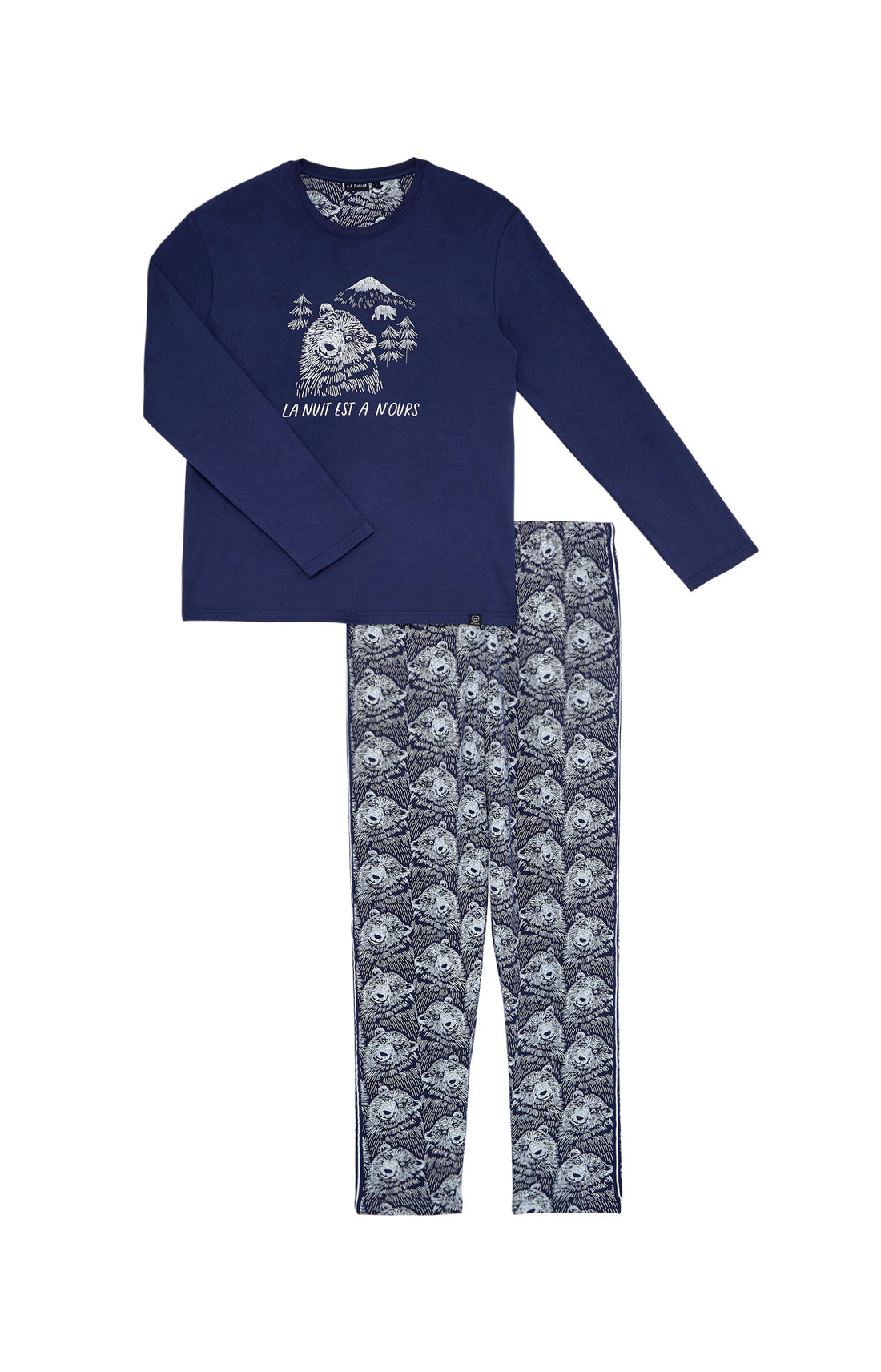 Pyjama long Homme Ours Marine 3