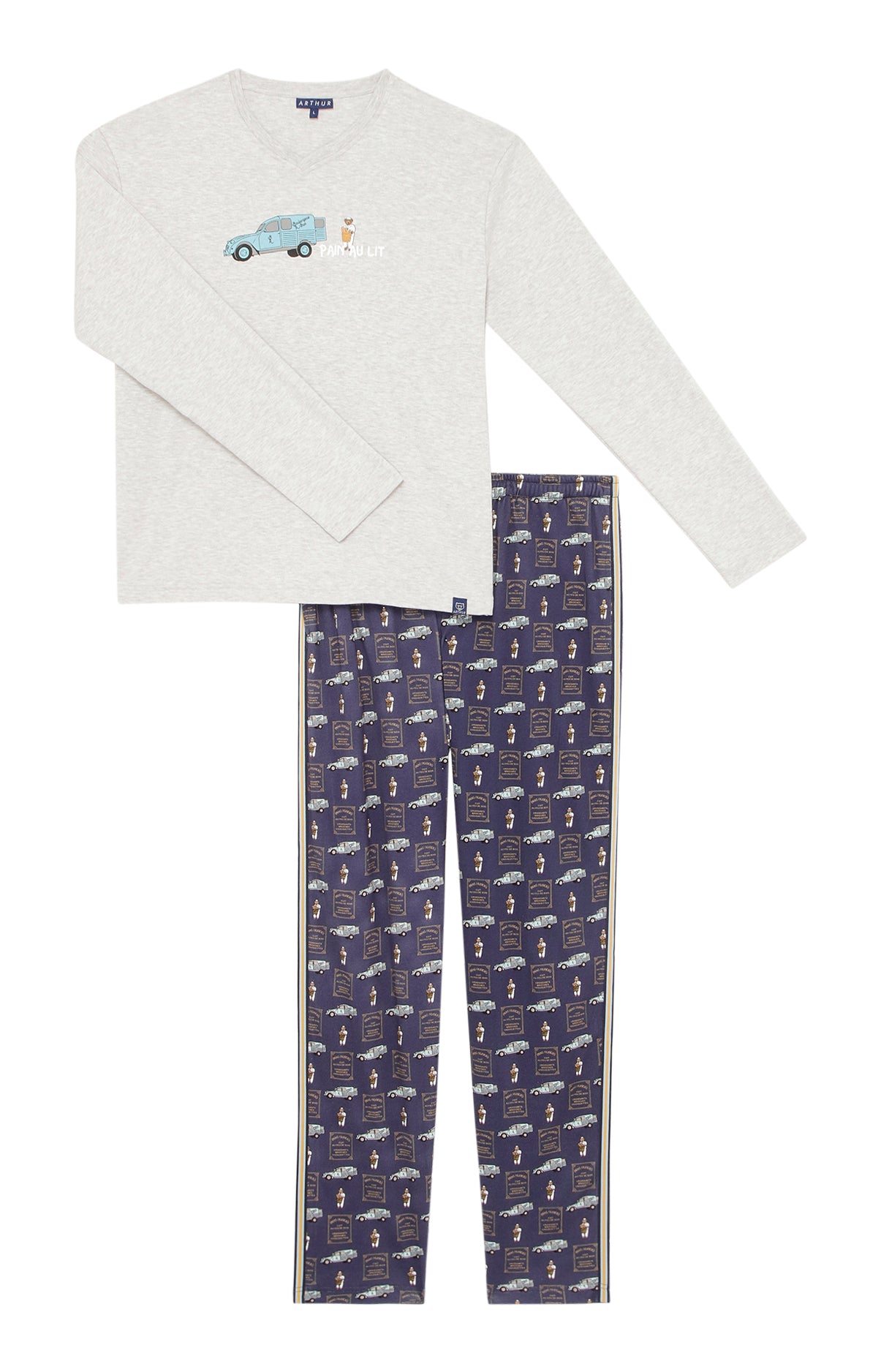 Pyjama long Femme Pain au Lit Marine 3