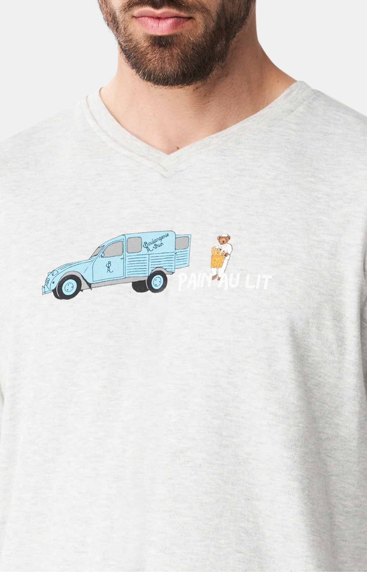 Pyjama long Femme Pain au Lit Marine 2