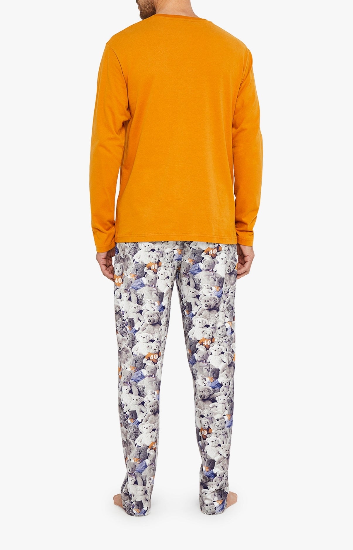 Pyjama long Homme Teddy 40 ans Beige et Marron 5