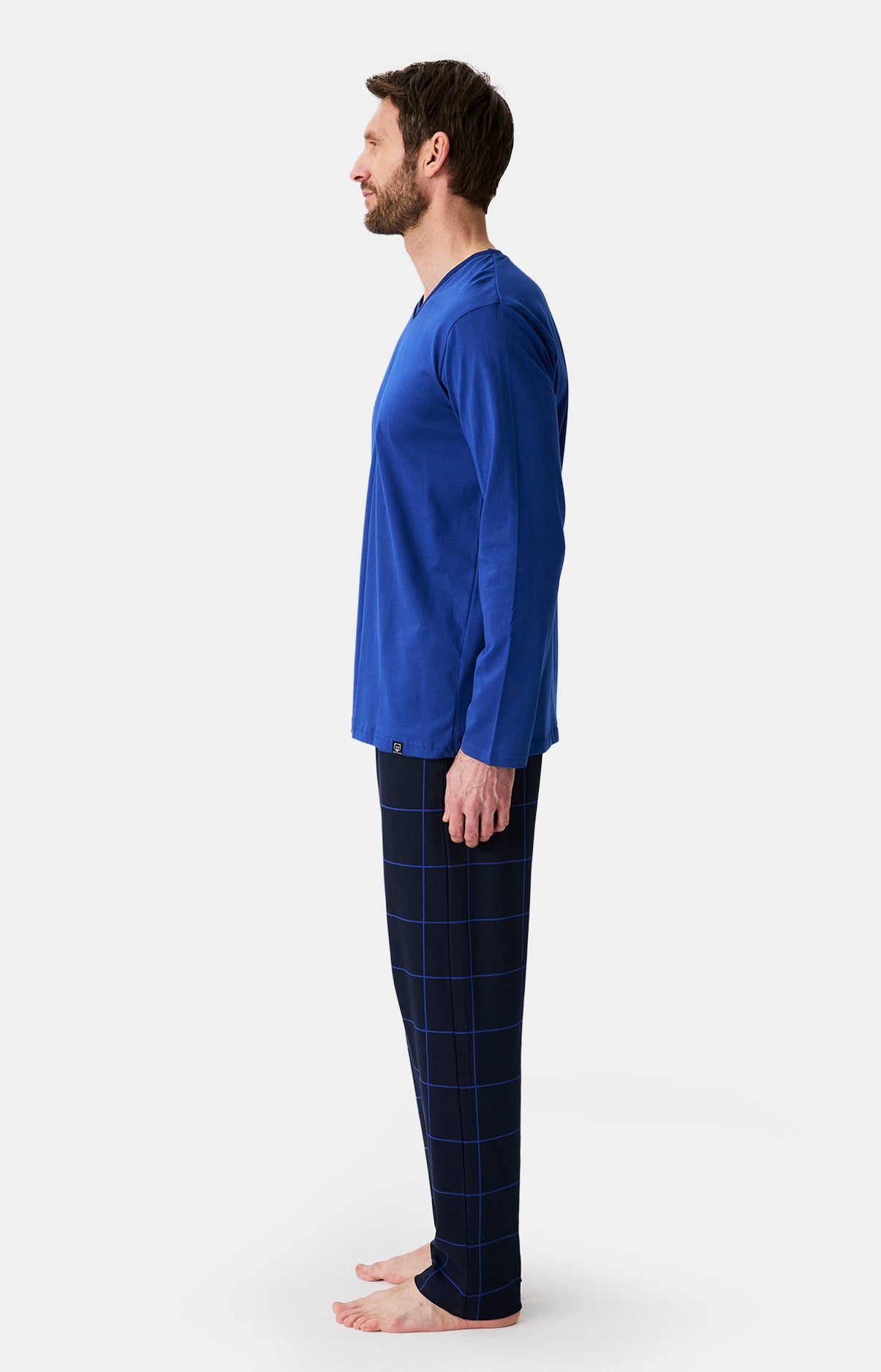 Pyjama long Homme Windsor Marine et Bleu 6