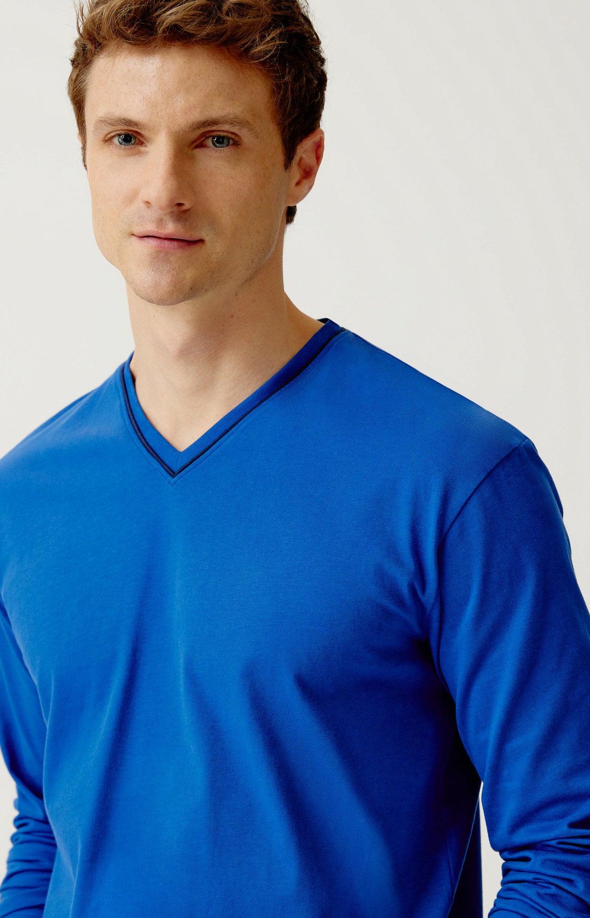 Pyjama long Homme Windsor Marine et Bleu 2