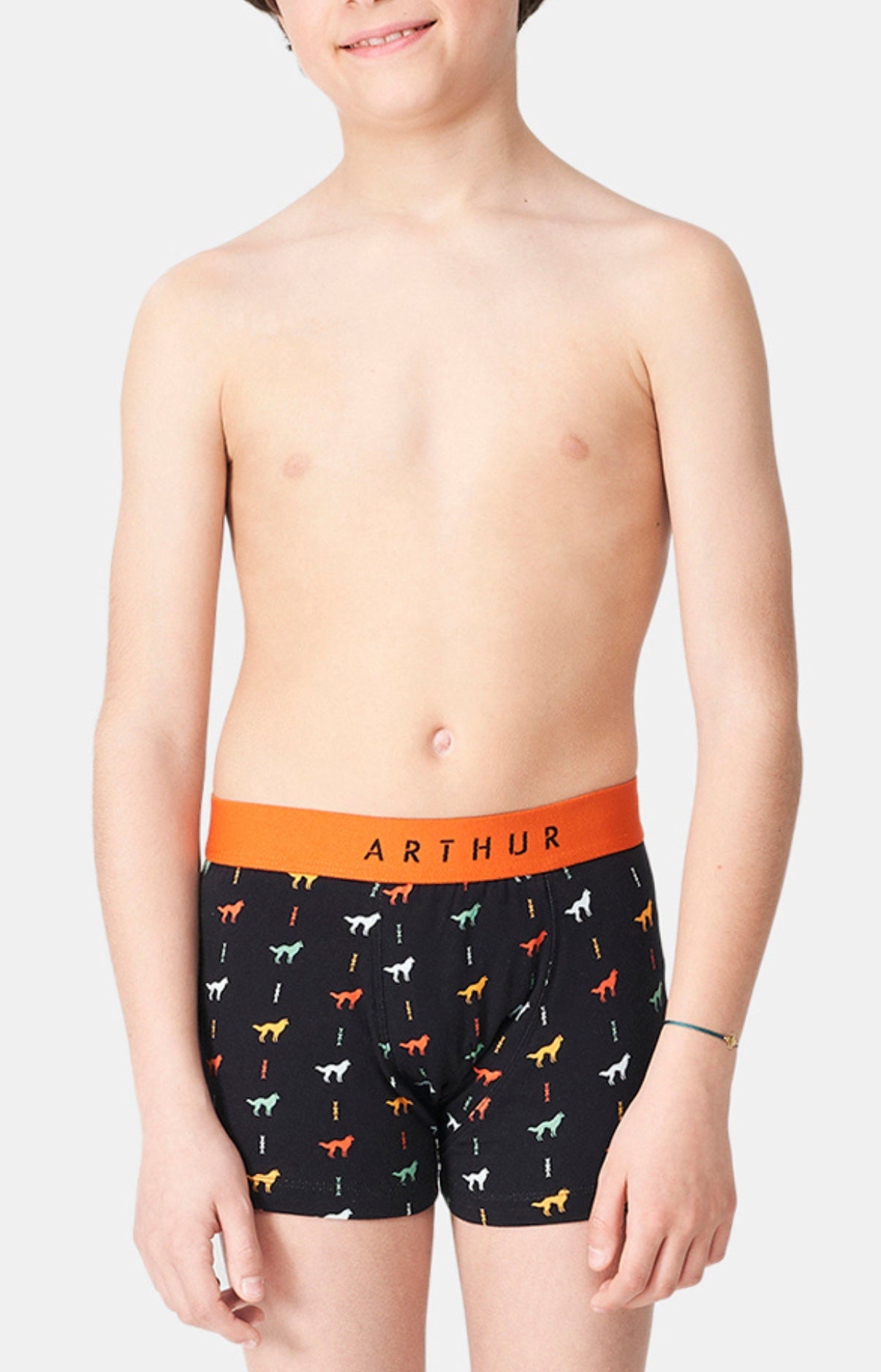 Boxer Homme Jeune Loup Homme Noir 1