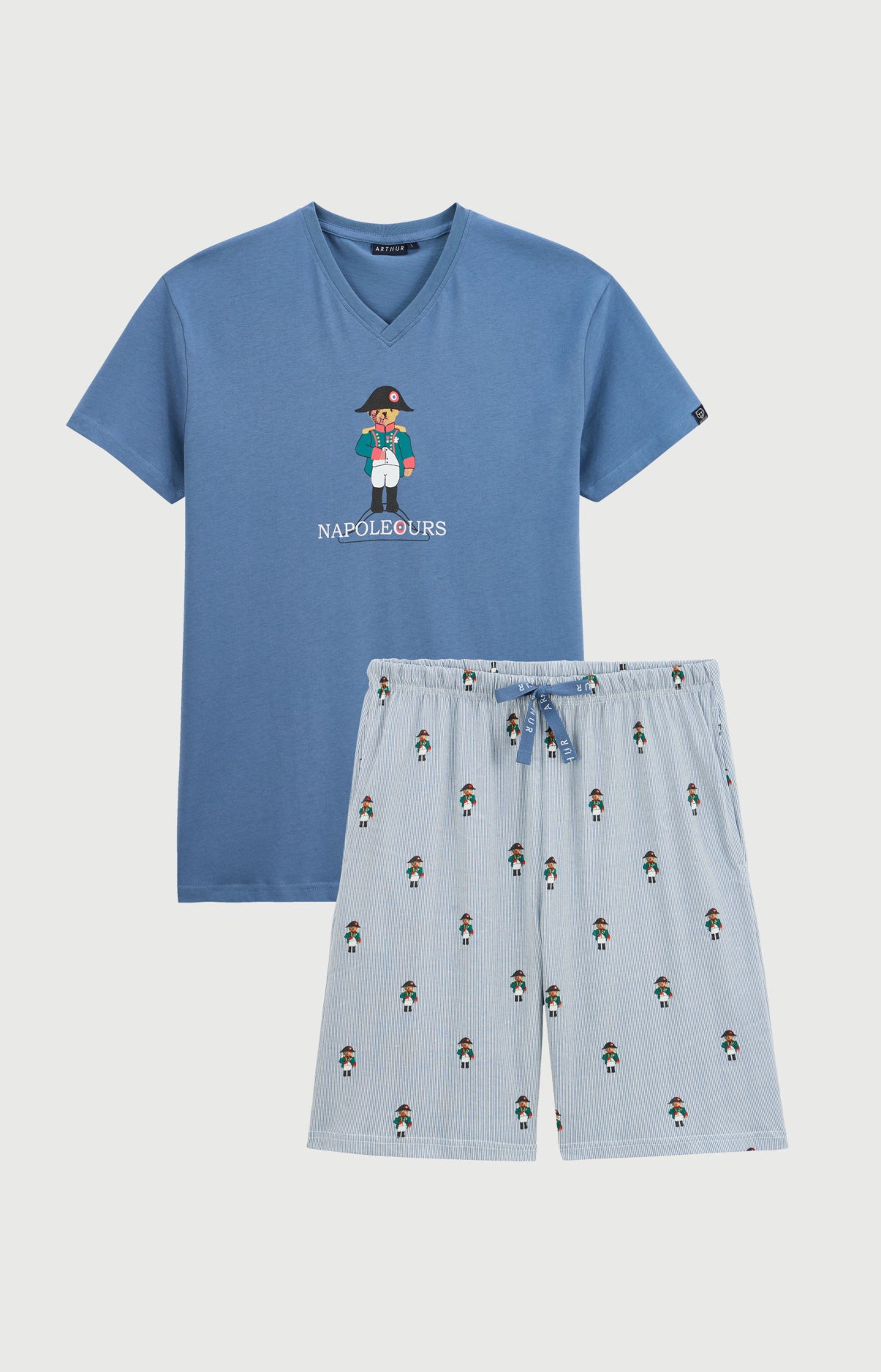Pyjashort Homme Napoléours Bleu 3