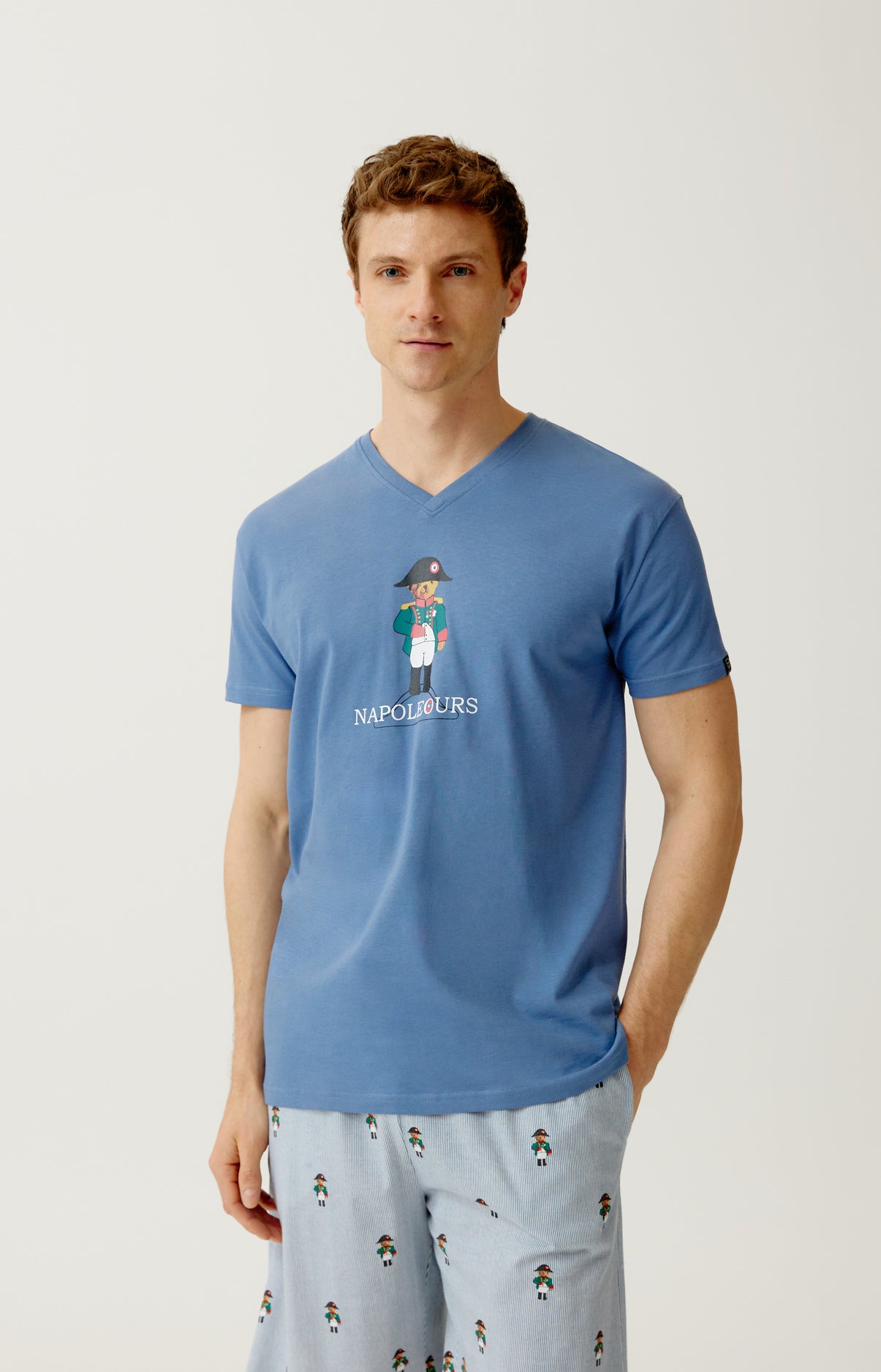 Pyjashort Homme Napoléours Bleu 7