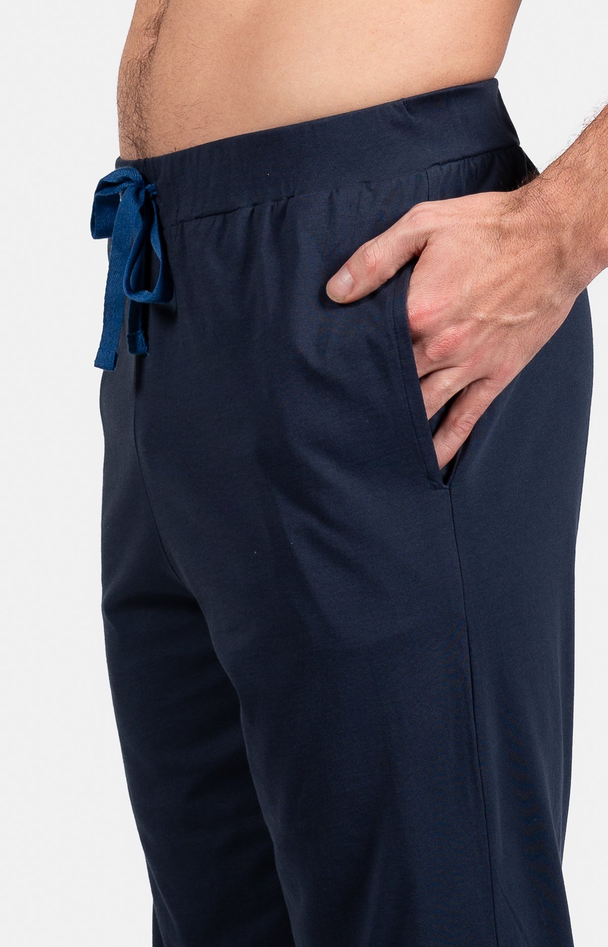 Pyjama long Homme Night clubber Noir et Marine 4