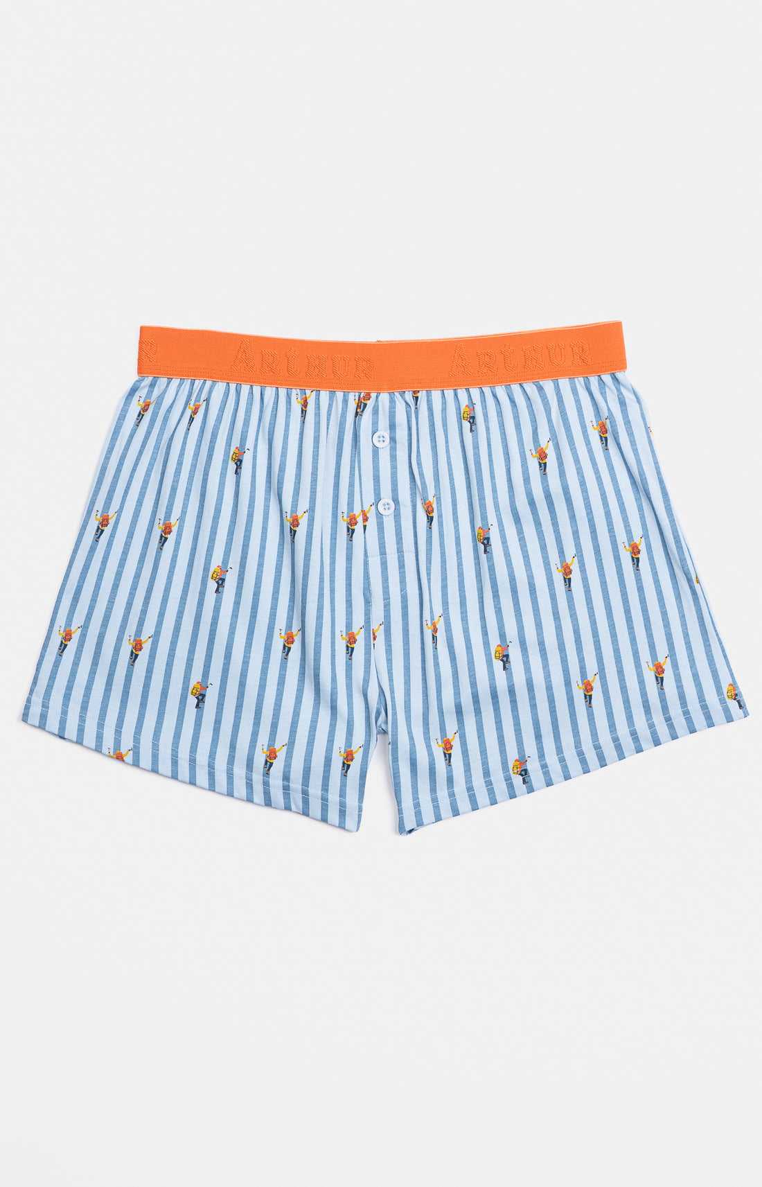 Boxer Homme flottant Ivresse des sommeils Bleu et Orange 3