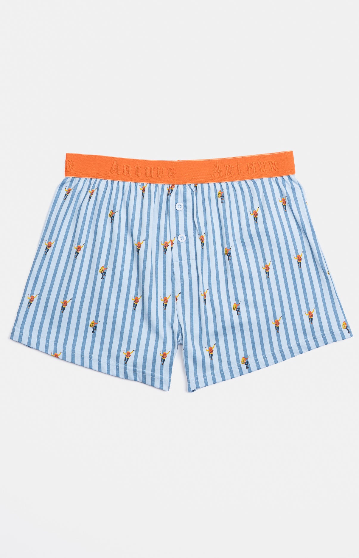 Boxer Homme flottant Ivresse des sommeils Bleu et Orange 3
