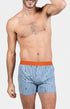Boxer Homme flottant Ivresse des sommeils Bleu et Orange 1